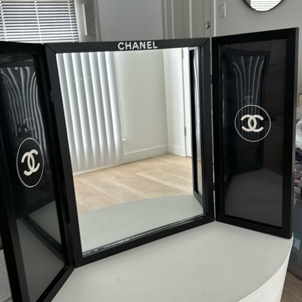CHANEL - Folding Table Top Vanity Mirror from France. Rare!!